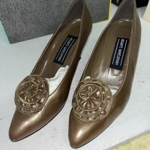 Stuart Weitzman Size 7AA Tyler Rose Gold Style 4384-096 Made In Spain W/box